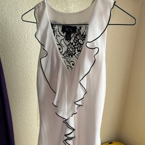 Womens Bcx Dressy Black And White Sleevelss Top - Xs